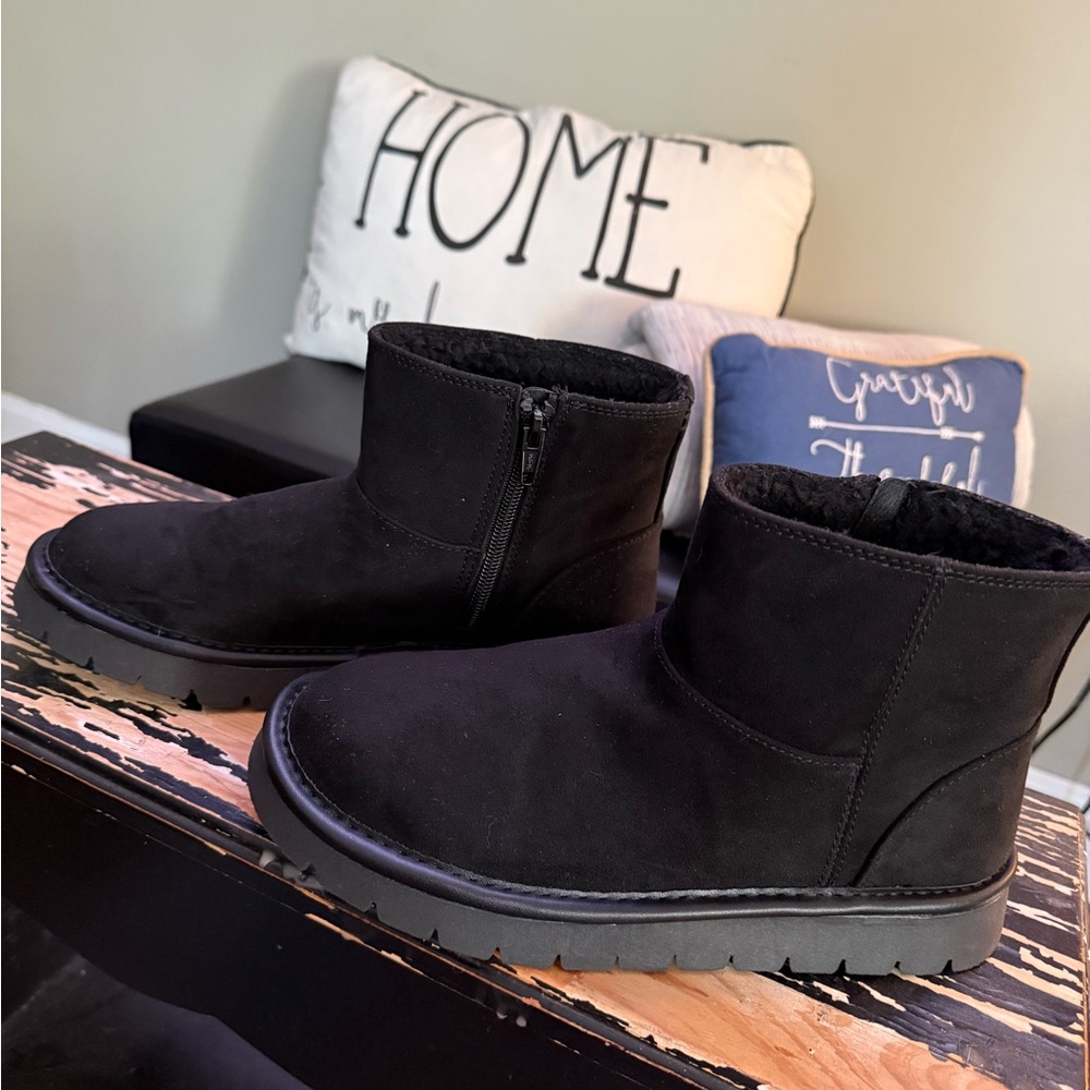 Universal Thread Suede Booties - image 2